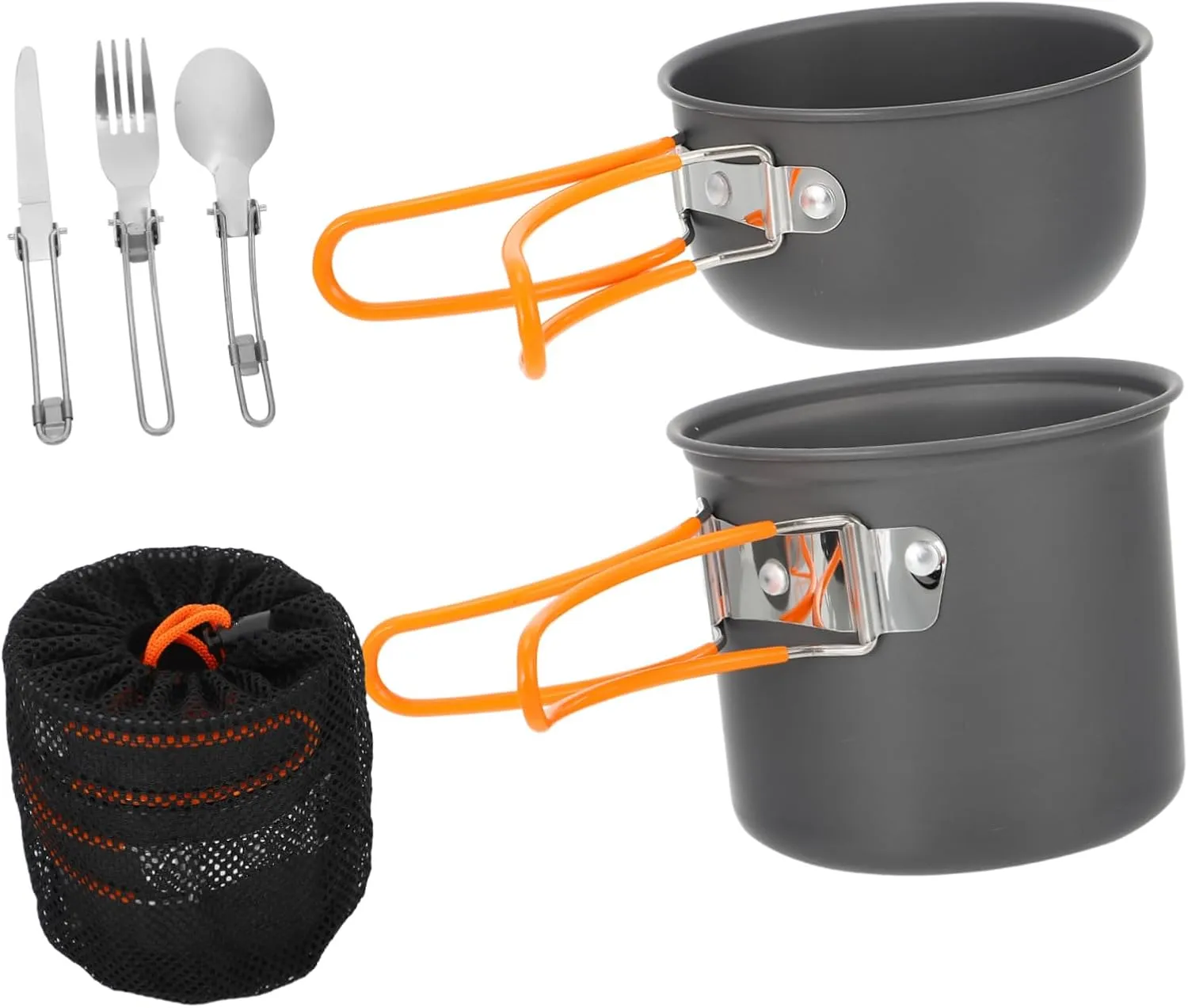 Balacoo Outdoor Camping Cookware Portable 1-2 Person Cooking Set Non-Stick Camping Pans Utensils Dish Set