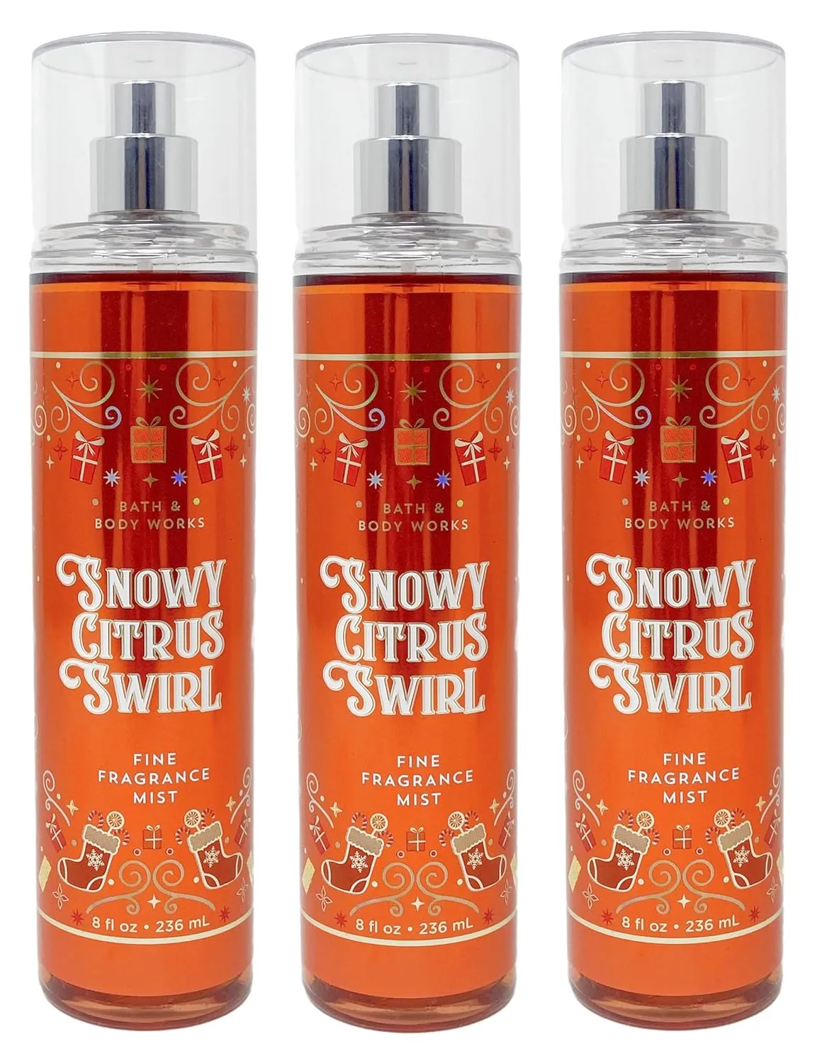 Bath & Body Works Snowy Citrus Swirl - Pack of 3 - Fine Fragrance Mist