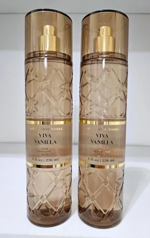 Bath and Body Viva Vanilla Fine Fragrance Mist, 8 fl oz, Set of 2
