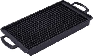 BBQ Grill,Portable Barbecue Grills Pans NonStick Rectangular Grills Plate Baking Tray Barbecue Plate for Indoor Outdoor Cooking