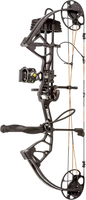 Bear Archery Royale Ready to Hunt Extra Compound Bow Package for Adults and Youth, 12”- 27” Draw Length, 5-50 Lbs Draw Weight, Up to 290 FPS, Limbs Made in USA, Limited Life-Time Warranty