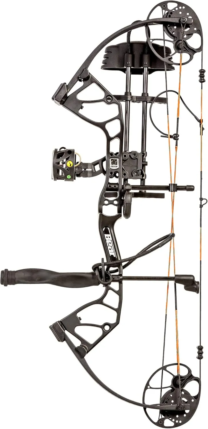 Bear Archery Royale Ready to Hunt Extra Compound Bow Package for Adults and Youth, 12”- 27” Draw Length, 5-50 Lbs Draw Weight, Up to 290 FPS, Limbs Made in USA, Limited Life-Time Warranty