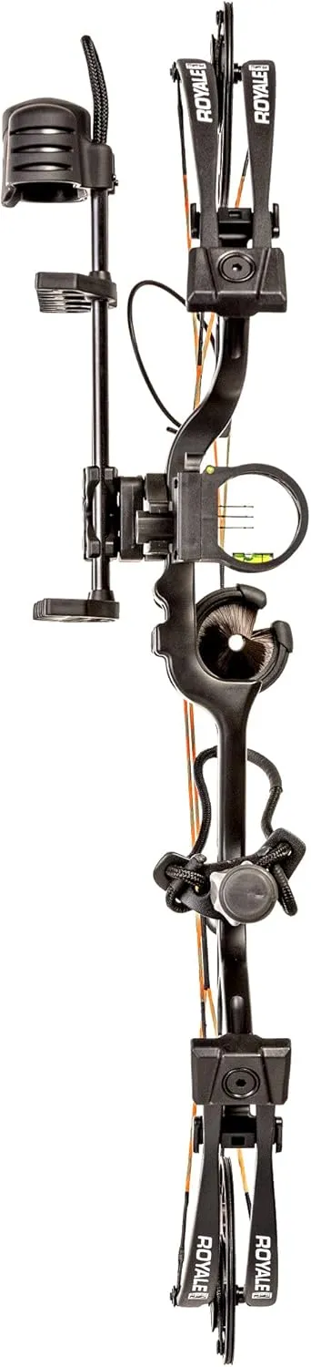 Bear Archery Royale Ready to Hunt Extra Compound Bow Package for Adults and Youth, 12”- 27” Draw Length, 5-50 Lbs Draw Weight, Up to 290 FPS, Limbs Made in USA, Limited Life-Time Warranty