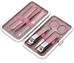 Beauty Tool Portable Set Professional Grooming Kits 7 Pieces Stainless Steel Manicure Kit Nail Scissors Grooming Kit Manicure Kit for Women