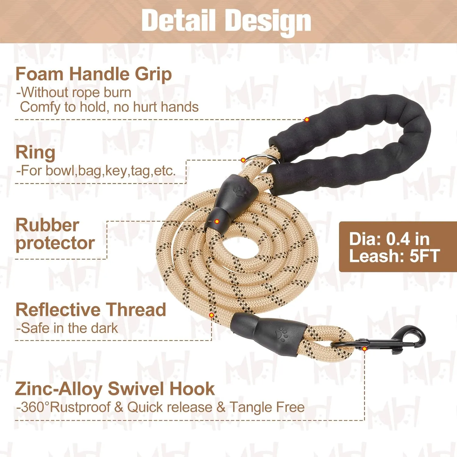 BEAUTYZOO Small Dog Harness and Leash Set,Step in No Choke No Pull Soft Mesh Dog Harnesses Reflective for Extra-Small/Small Medium Puppy Dogs and Cats, Plaid Dog Vest Harness for XS S Pets, Beige L