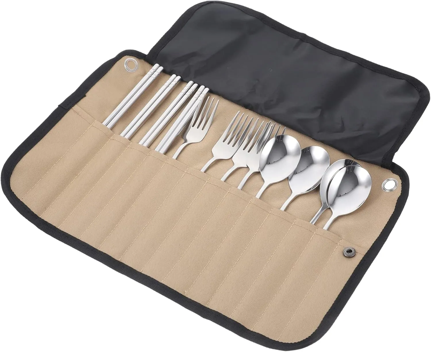 BESPORTBLE 1 Set Portable Camping Cutlery Nylon Picnic Utensils Storage Organizer for Outdoor Dining Travel and Barbecues Compact for and Organization