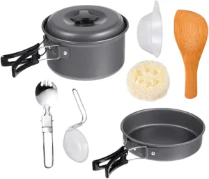 BESPORTBLE 1set Camping Cookware Portable Cooking Pot Utensils for and Space-Saving Cooking Supplies for Camping Picnics and Backpacking