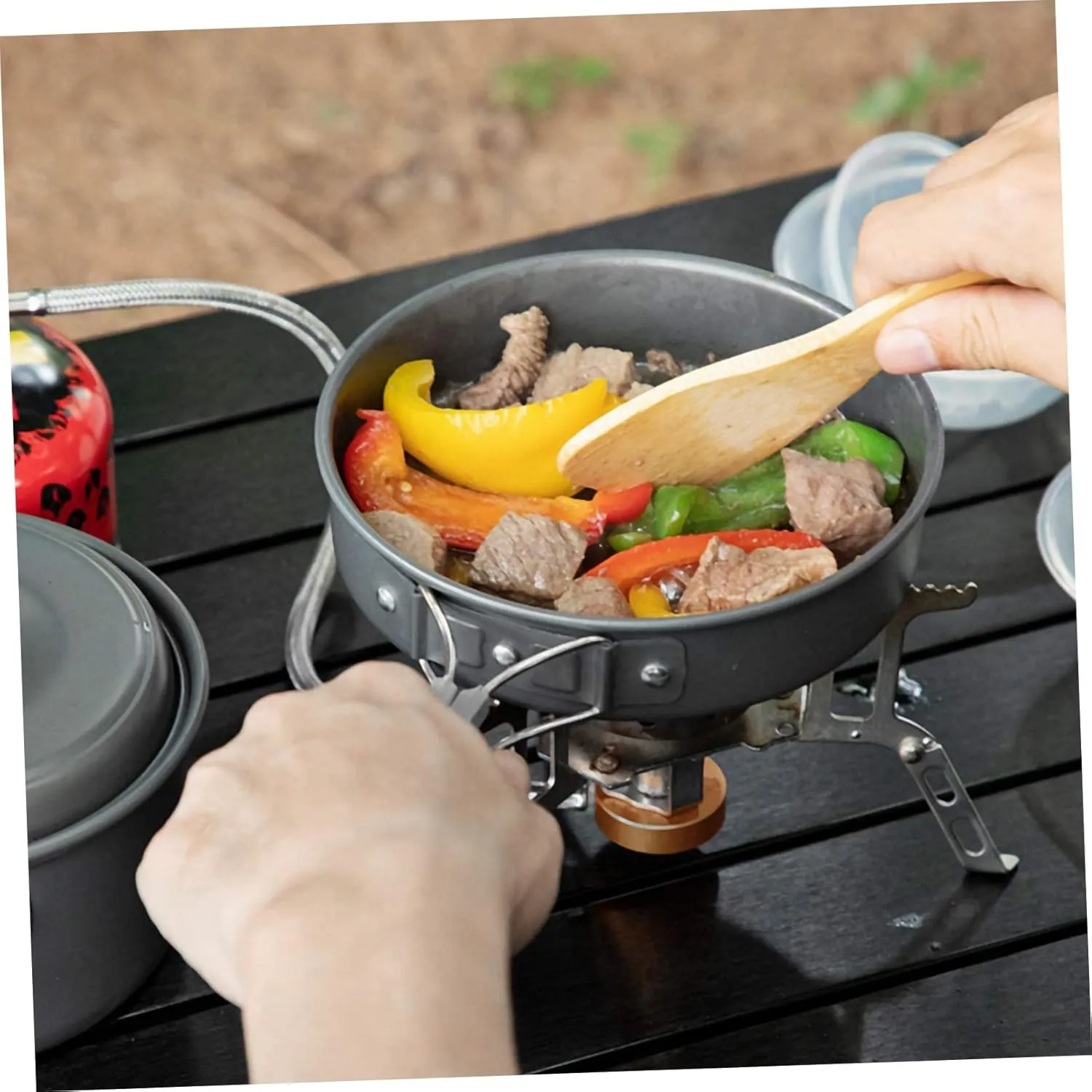 BESPORTBLE Outdoor Cooking Tools Portable Camping Cookwares Aluminum Alloy Camping Cookware Outdoor Cookwares