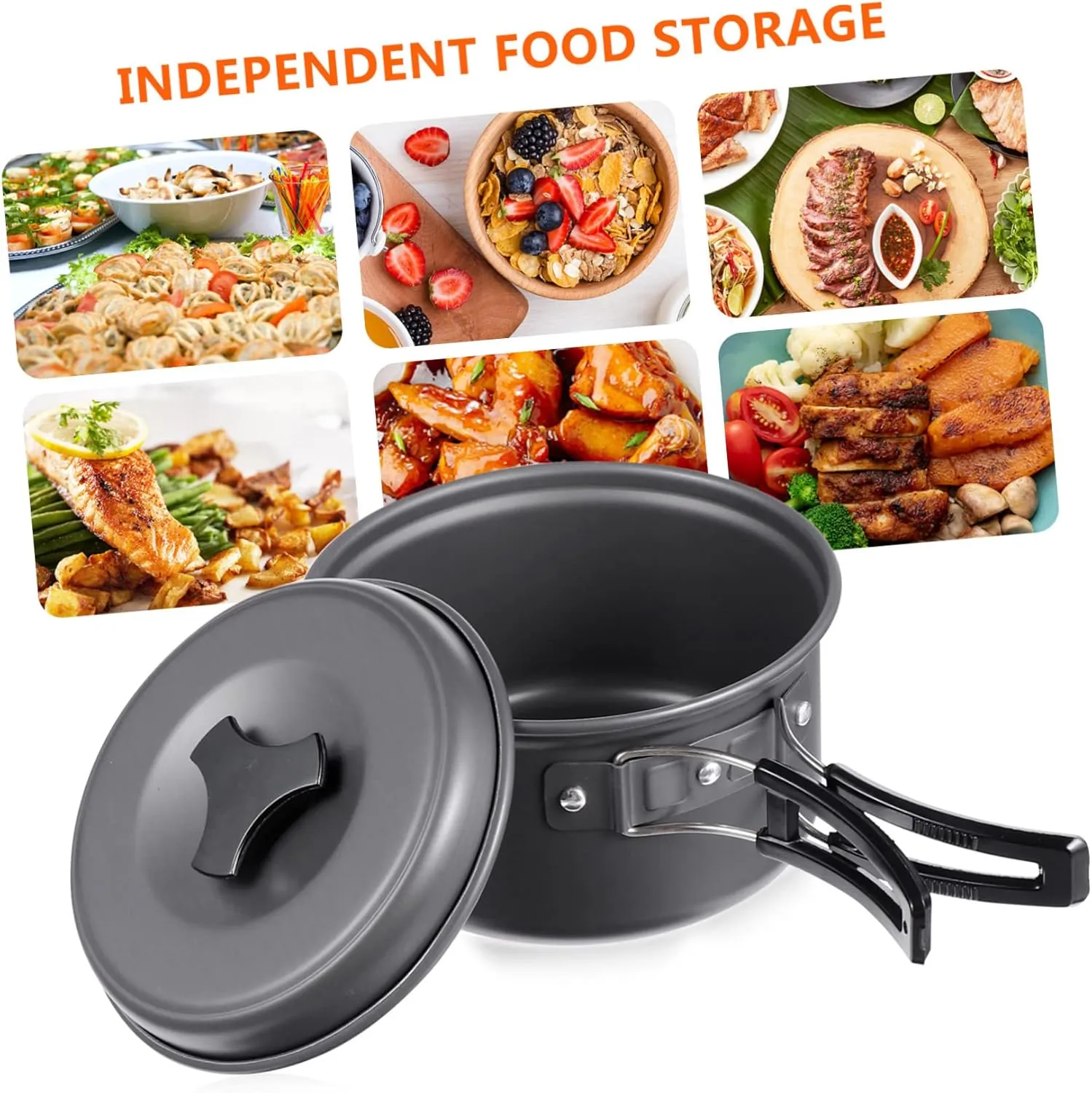 BESPORTBLE Outdoor Cooking Tools Portable Camping Cookwares Aluminum Alloy Camping Cookware Outdoor Cookwares