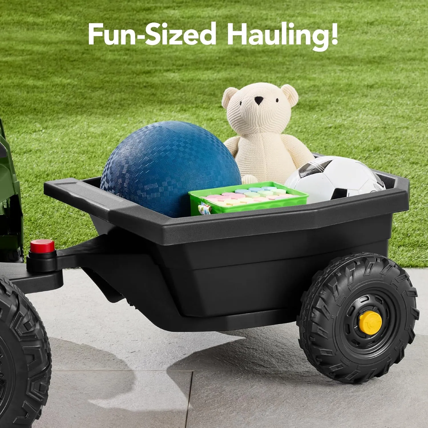 Best Choice Products Kids 12V Electric Ride On UTV Car and Trailer w/Parent Control, LED Lights, 2 Speeds, Bluetooth - Green