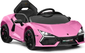 Best Choice Products Licensed Lamborghini Revuelto Kids 12V Electric Ride On Car Toy w/ 66lb Weight Capacity, Parent Control, Bluetooth - Pink