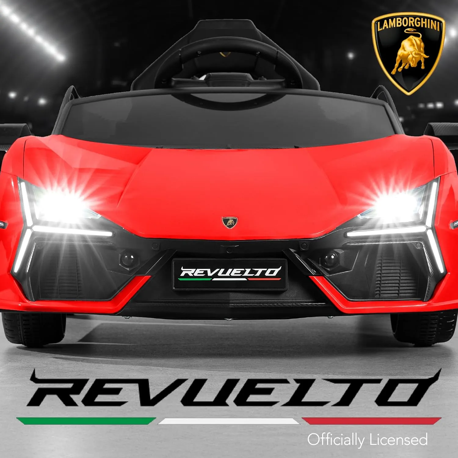 Best Choice Products Licensed Lamborghini Revuelto Kids 12V Electric Ride On Car Toy w/ 66lb Weight Capacity, Parent Control, Bluetooth - Red