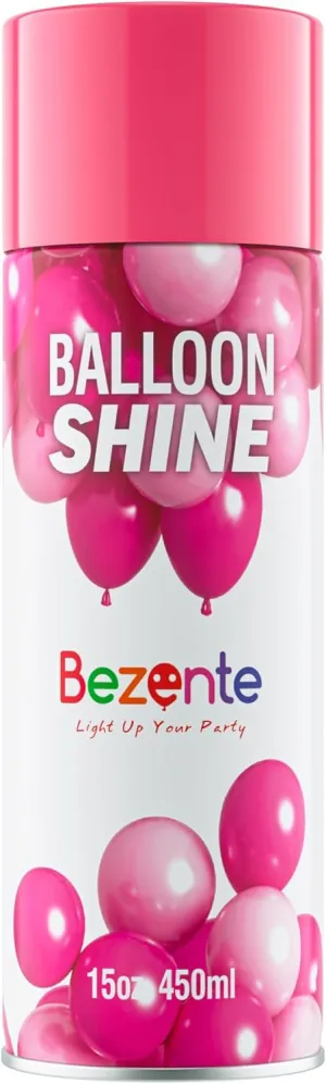Bezente Balloon Shine Spray - 15 oz High Shine Balloon Spray, Waterproof, Long-Lasting Antioxidant, Odorless, Instant Shiny Effect for Party Balloons Decorations