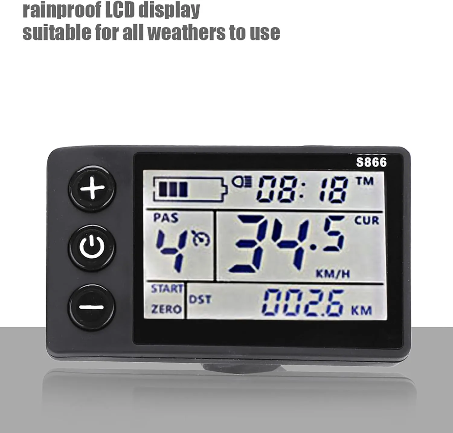 Bicycle Scooter Waterproof Brushless Controller Kit 24V-48V Wide Voltage Low Voltage Protection LCD Screen 3.15x1.97inch
