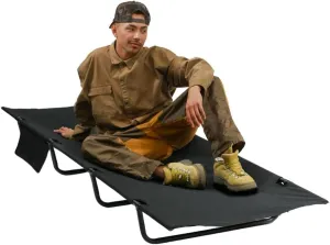 Big Grizzly Cot - Portable Heavy Duty Oversize Compact Cot with Side Pocket - Built with Reinforced Aluminum Pipe - Bonus Item Includes Blanket, Cell Phone/Drink Holders