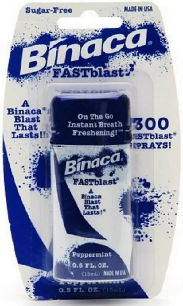 Binaca Fast Blast Breath Spray Peppermint 0.50 oz