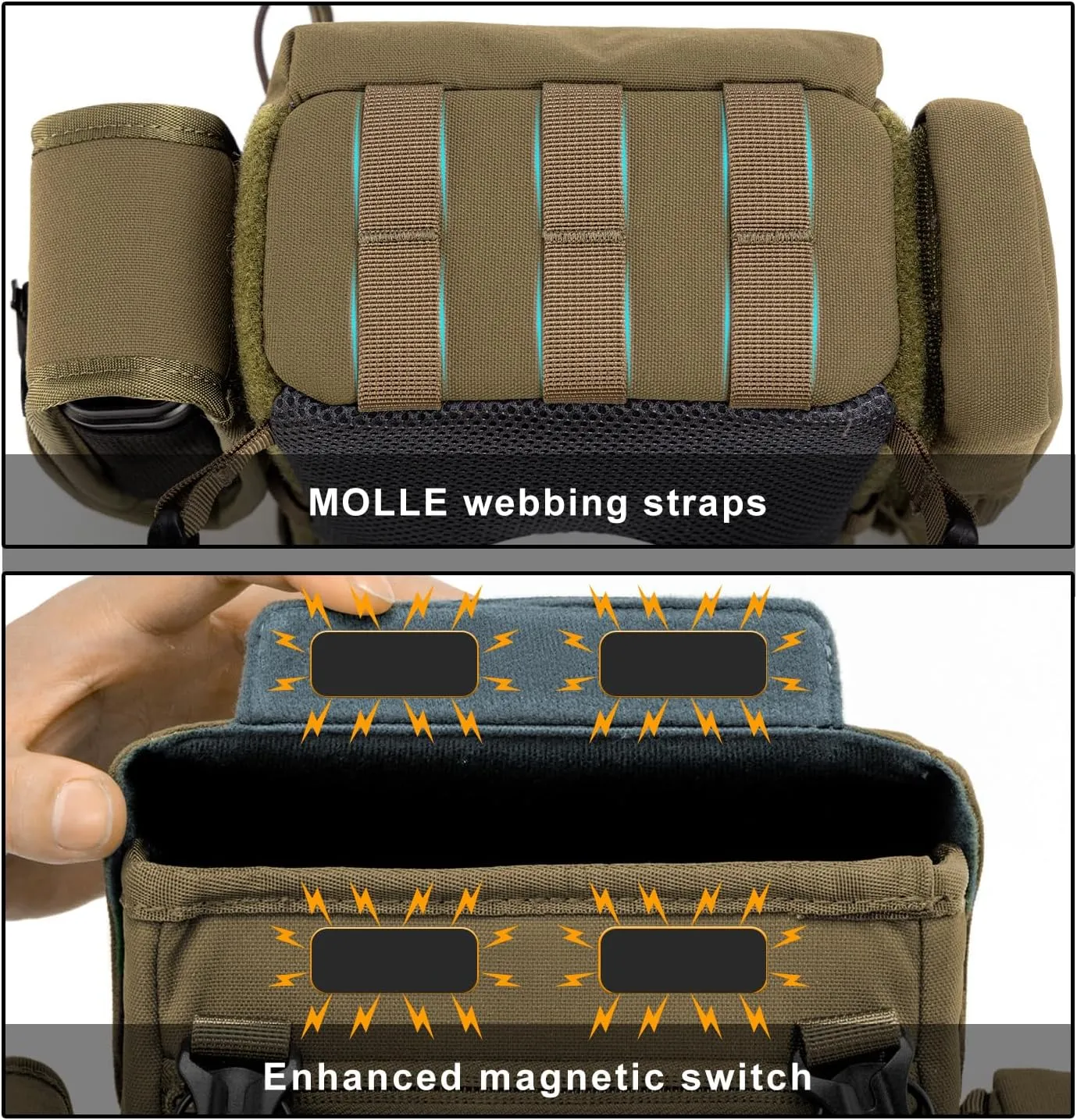 Binocular Harness Chest Pack: Bino Case with Rangefinder Pocket for Birdwatching and Hiking