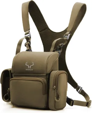 Binocular Harness Chest Pack: Bino Case with Rangefinder Pocket for Birdwatching and Hiking