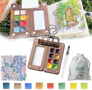 Biora Paint Palette Travel Kit, Biora Paint Set, Biora Mini Paint Kit, Travel Paint Palette Mini with Storage Bag for Painters Artists Students (A)
