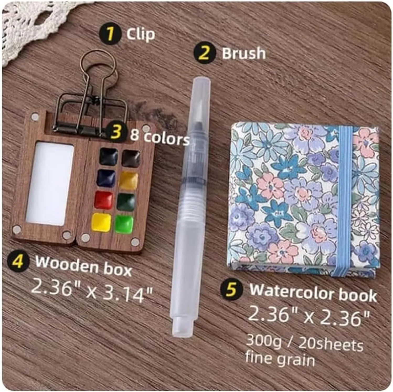 Biora Paint Palette Travel Kit, Biora Paint Set, Biora Mini Paint Kit, Travel Paint Palette Mini with Storage Bag for Painters Artists Students (A)