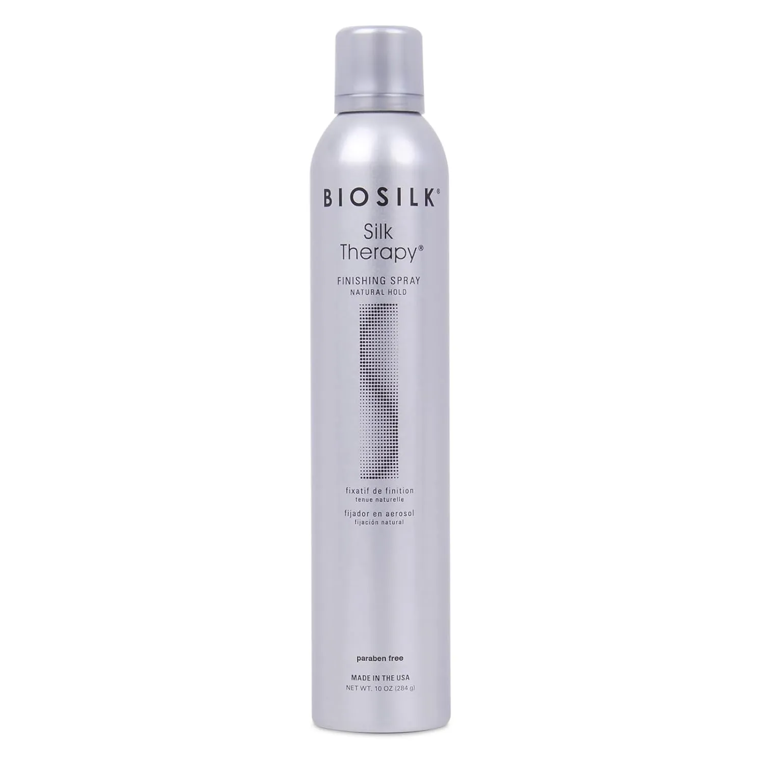 BioSilk Silk Therapy Finishing Spray Natural Hold, Natural-Hold Hairspray For Long-Lasting Styles, Sulfate, Paraben, & Cruelty-Free, 10 Oz