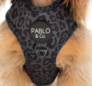 Black & Grey Leopard Print Adjustable Harness