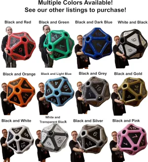 Black Bazaar Large D20 Dice Inflatable Extra Large Giant Gaming DND Tabletop RPG Roleplaying Dungeons and Dragons