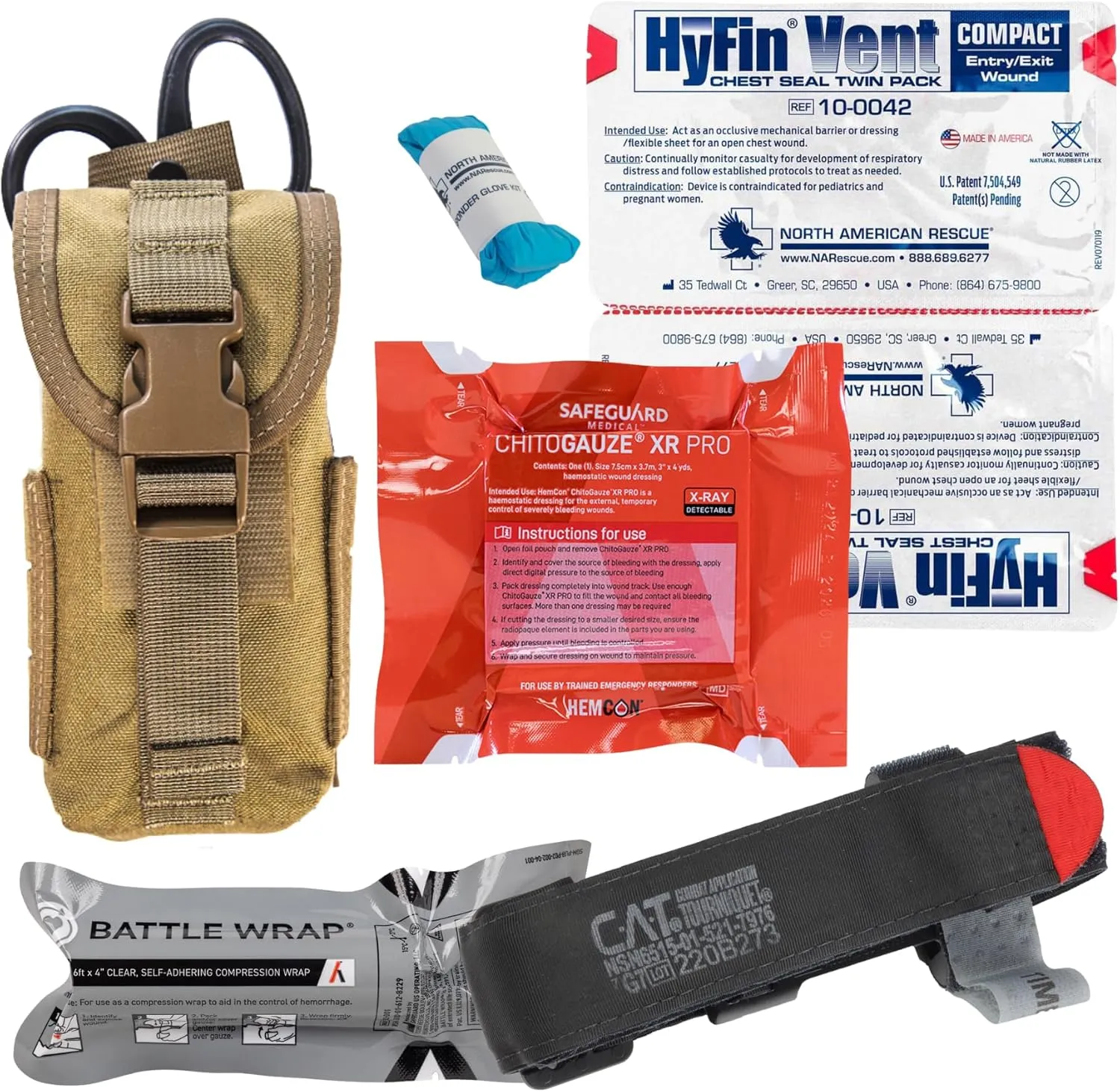 Bleeder Blowout Trauma Kit (Coyote Brown) | Compact Tactical IFAK Ideal for Law Enforcement, Hiking, and Camping