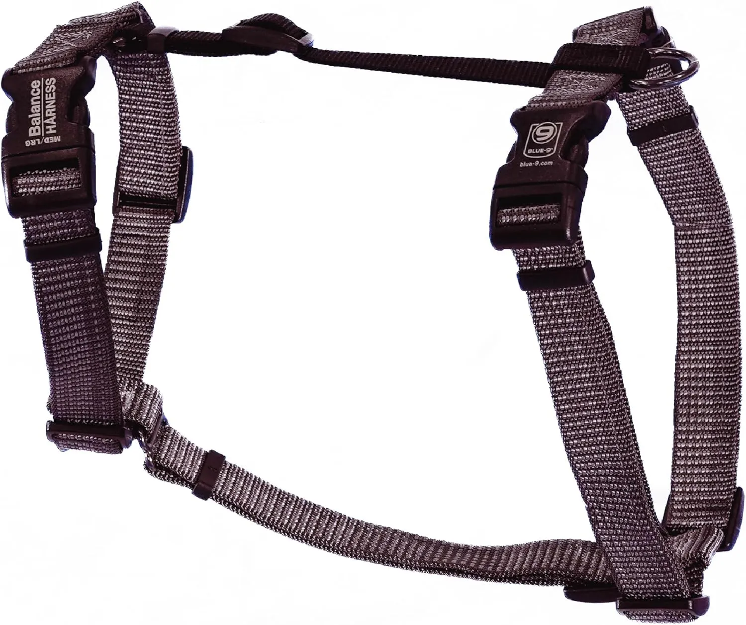 Blue-9 Reflective Buckle-Neck Balance Harness, Fully Customizable Fit No-Pull Harness with 3M Reflective Stitching, Ideal for Dog Training and Obedience, Made in The USA, Grey, XS