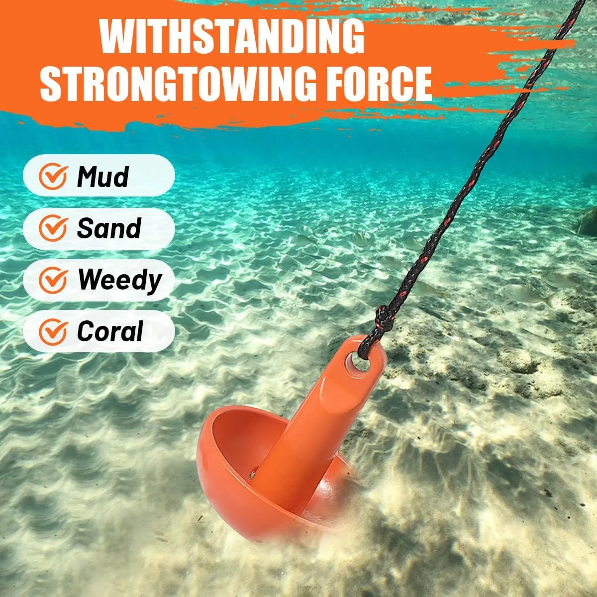 Boat Kayak Anchor Kit 40ft Rope & Storage Bag - Accessories for Kayaks, Canoes, SUP Boards, Small Boats, Jet Skis & PWCs