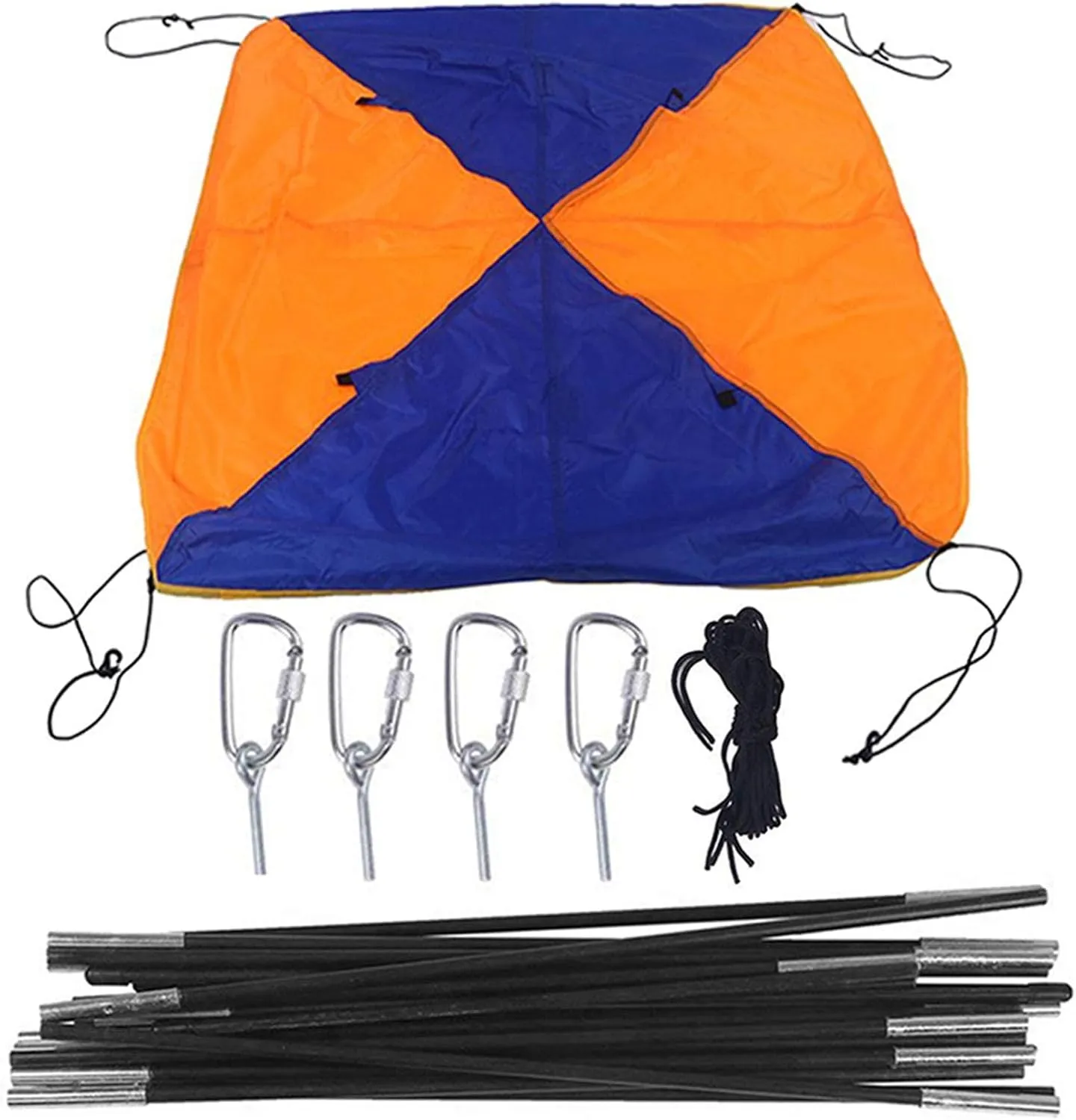 Boat Sun Shade Shelter, Inflatable Boat Fishing Sunshade Rain Canopy Kayak Kit Canopy Top, Folding Sunshade Boat Tent Kayak Accessories for 3-Person Boats