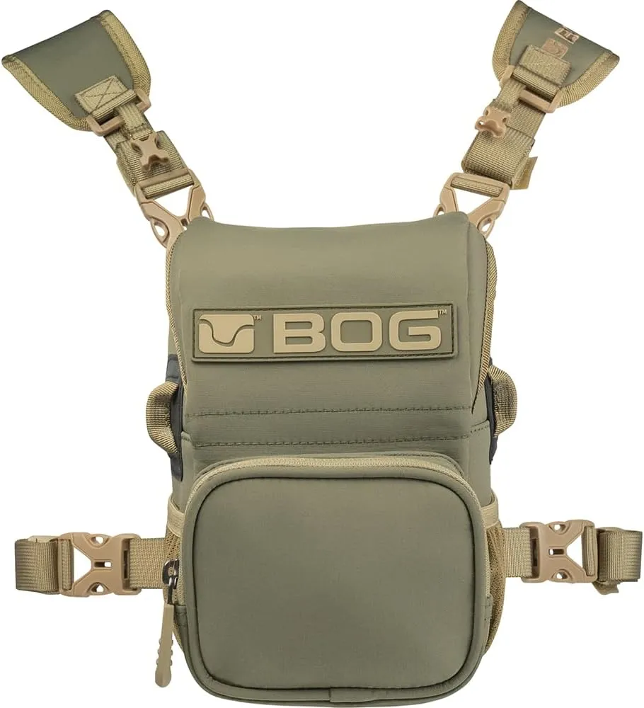 BOG Vigilant Bino Harness Bag with YKK Zippers, Adjustable and Detachable Padded Harness, and Rangefinder Pocket for Hunting, Bow Hunting, Gun Hunting