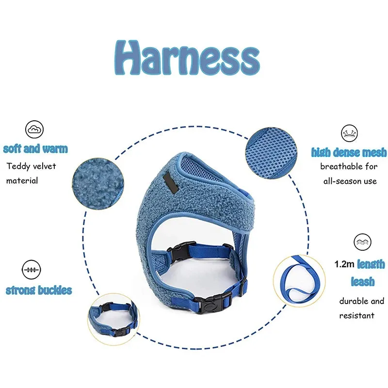 Breathable Fleece Dog Harness Set