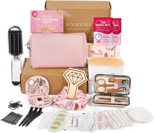 Bridal Emergency Kit for Wedding Day, Wedding Essentials Survival Set for Team Bride, Must-Have 30  Essentials Travel Kit with Makeup Bag