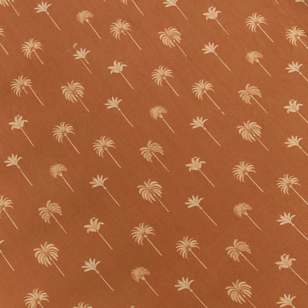 Bronze Palm Fitted Cot Sheet