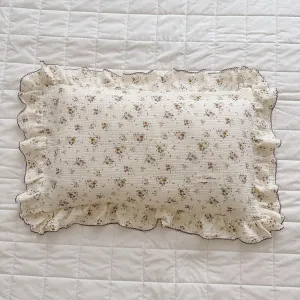 BuLuTu Shabby Chic Floral Toddler Pillow Cases Muslin Standard Size Pillowcases for Girls Kids Nursery Pillow Cover for Toddler Bed, Envelope Closure,1 Piece, Crapemyrtle Pattern, 28"x18"