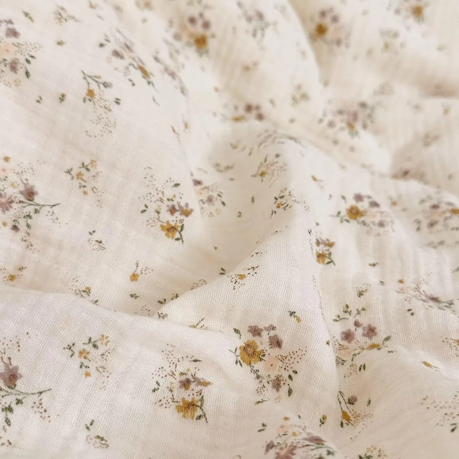 BuLuTu Shabby Chic Floral Toddler Pillow Cases Muslin Standard Size Pillowcases for Girls Kids Nursery Pillow Cover for Toddler Bed, Envelope Closure,1 Piece, Crapemyrtle Pattern, 28"x18"