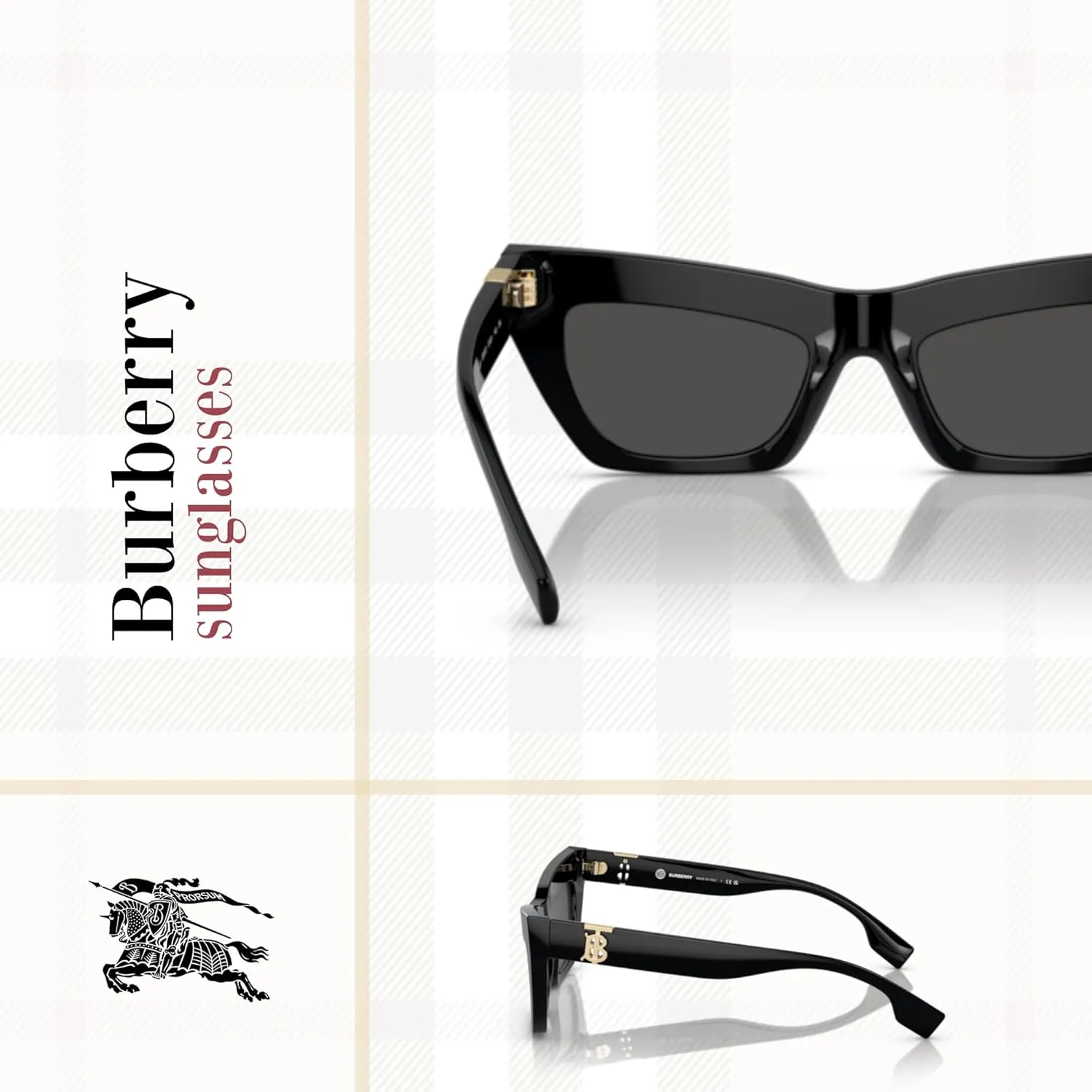 BURBERRY BE4405 Cateye Sunglasses for Women   BUNDLE With Designer iWear Complimentary Eyewear Kit