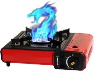 Burner Butane Stove, Portable Camping Stove Piezo Electric Ignition, Includes Precise Temperature Control