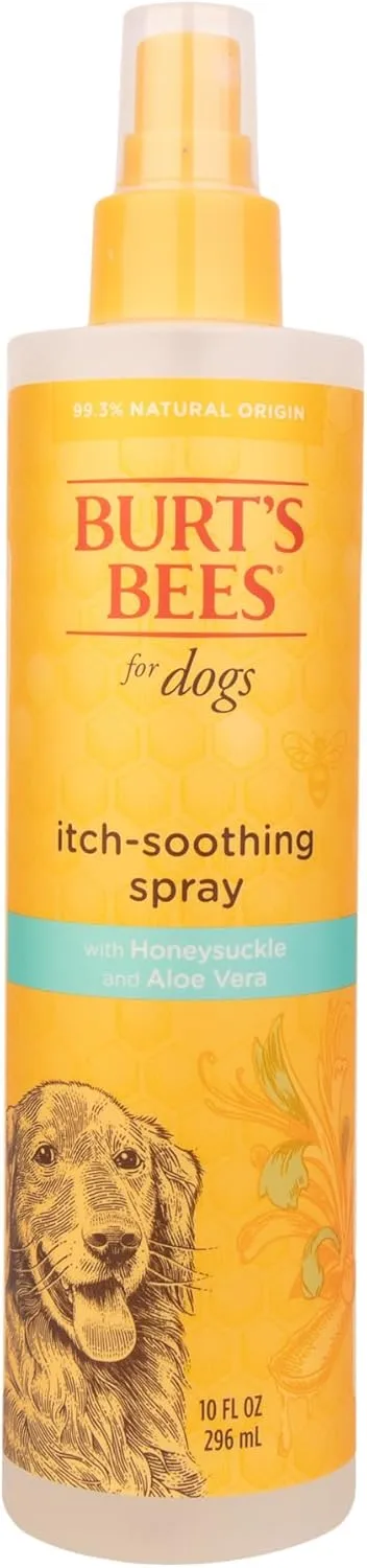 Burt's Bees for Pets Itch Soothing Spray with Honeysuckle, 95% Natural Origin Formulas, Dog Spritz for Itchy Dogs, Skin Relief, 6pk, 10oz