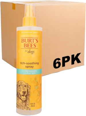 Burt's Bees for Pets Itch Soothing Spray with Honeysuckle, 95% Natural Origin Formulas, Dog Spritz for Itchy Dogs, Skin Relief, 6pk, 10oz
