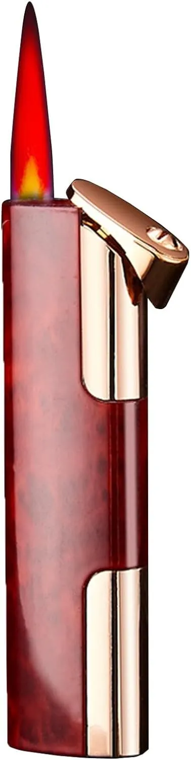 Butane Lighter(Gas Not Included)，Windproof Lighter，Portable Torch Lighters for Candle, Stove, Kitchen(B)