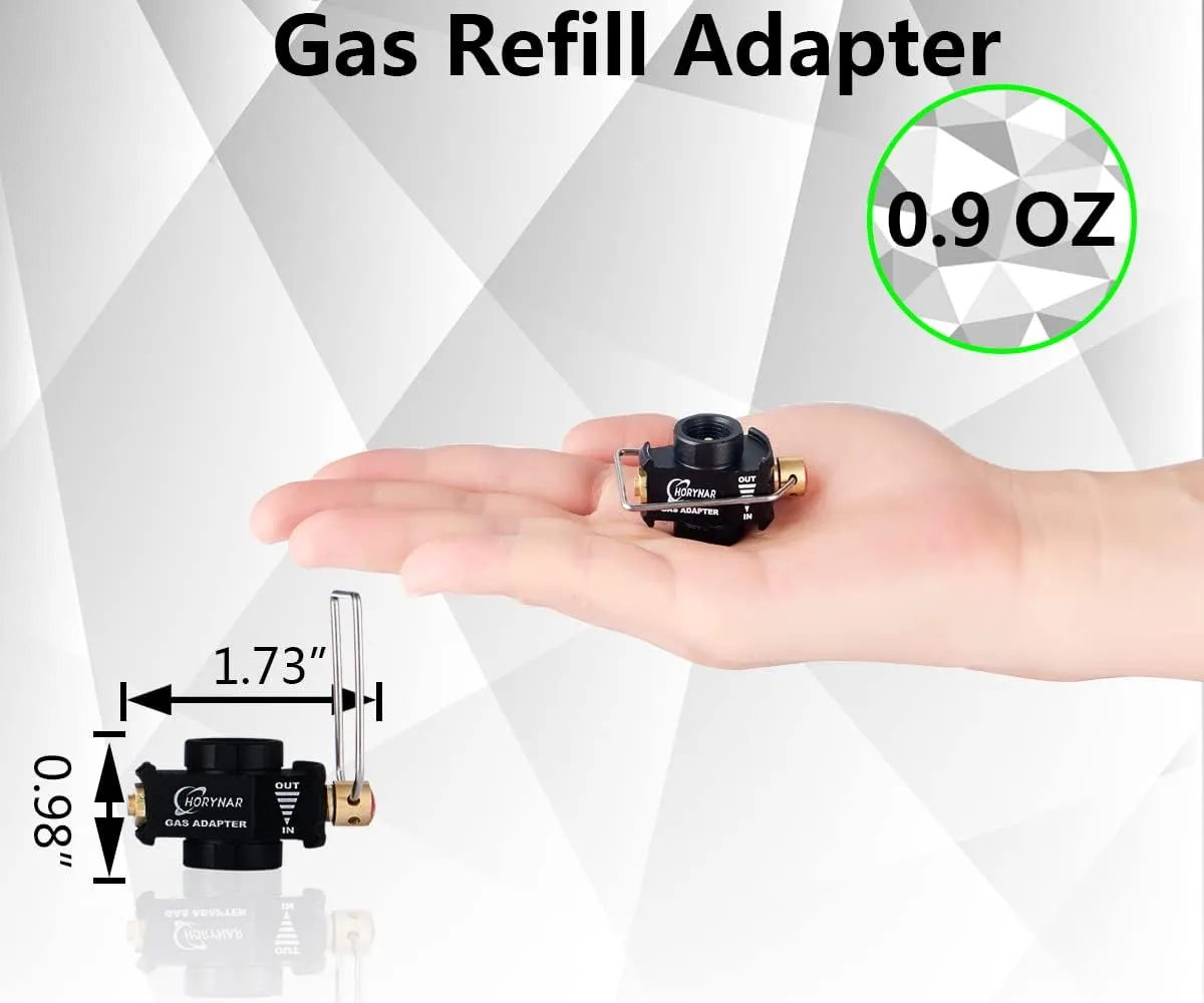Butane Refill Adapter Isobutane Fuel Canister Isobutane Canister Butane Propane adapter with Exhaust Air Pressure Button/Great for jetboil fuel Canister/Backpacking Camping Stove Adapter