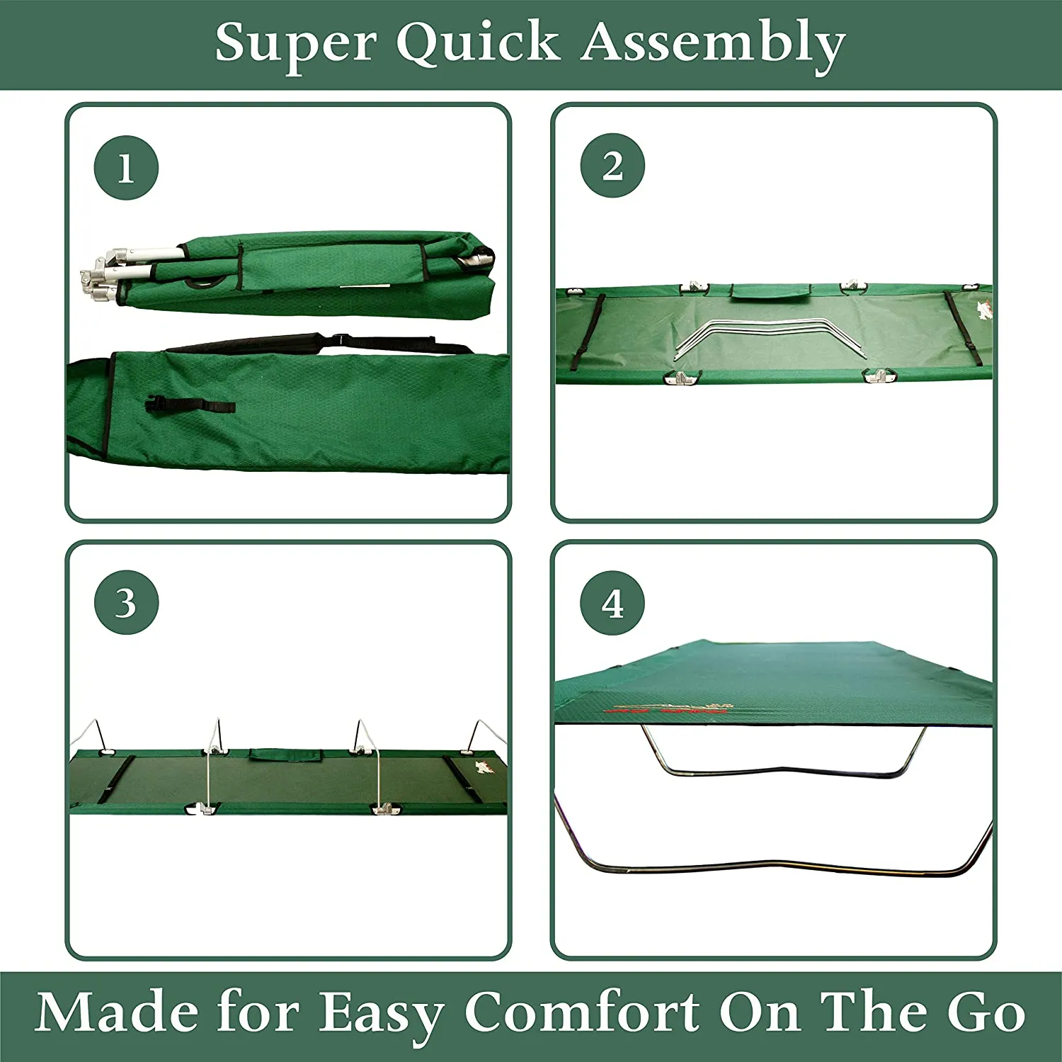 BYER OF MAINE TriLite Cot, Camping cots for Adults, Portable cot, Single