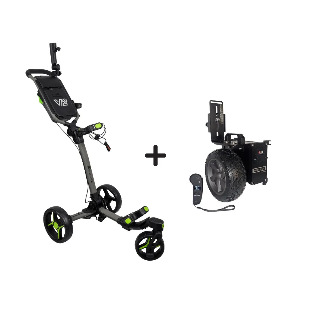 Caddie Wheel   Axglo V2 Golf Push Cart Bundle
