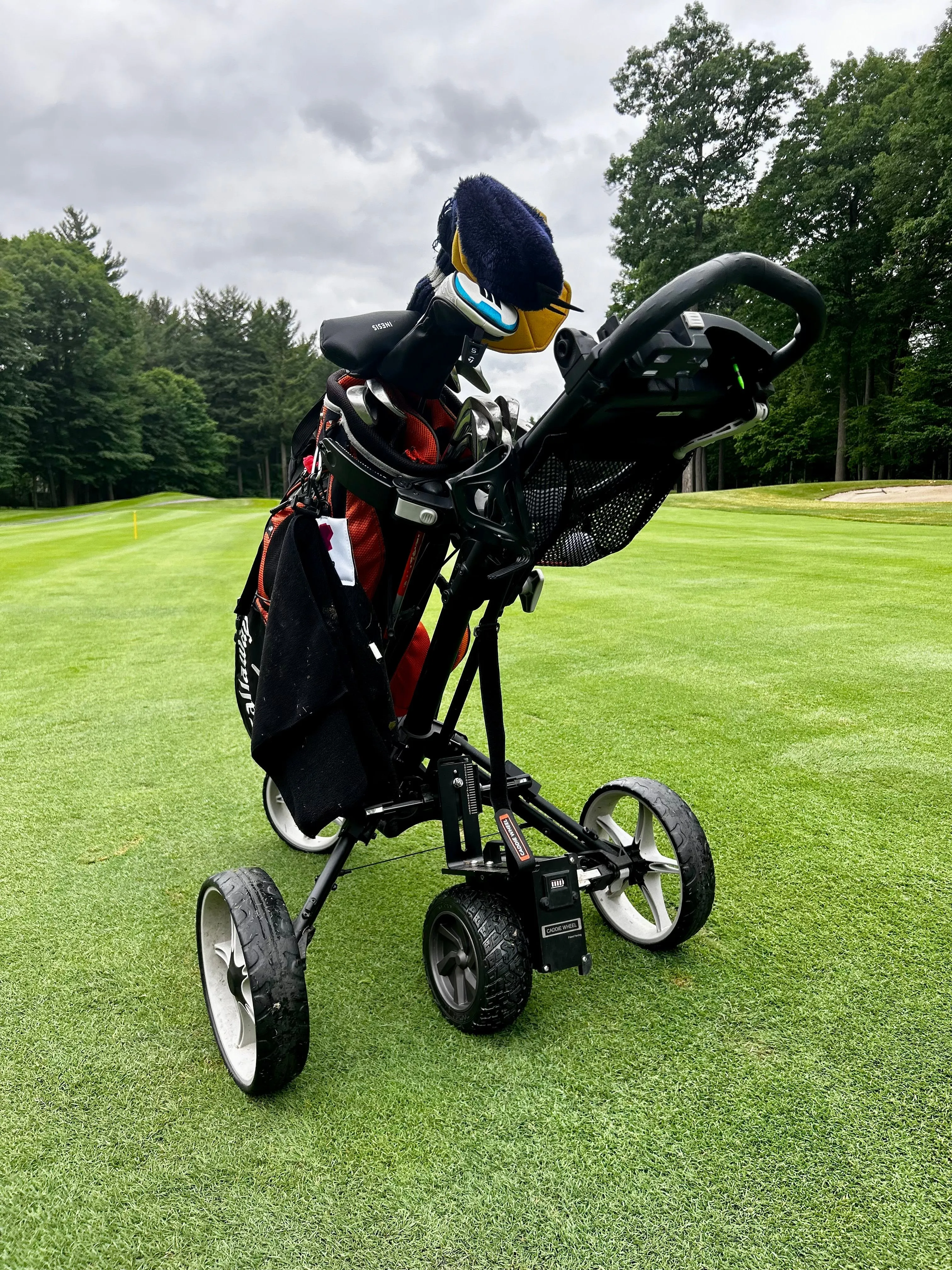 Caddie Wheel   Axglo V2 Golf Push Cart Bundle