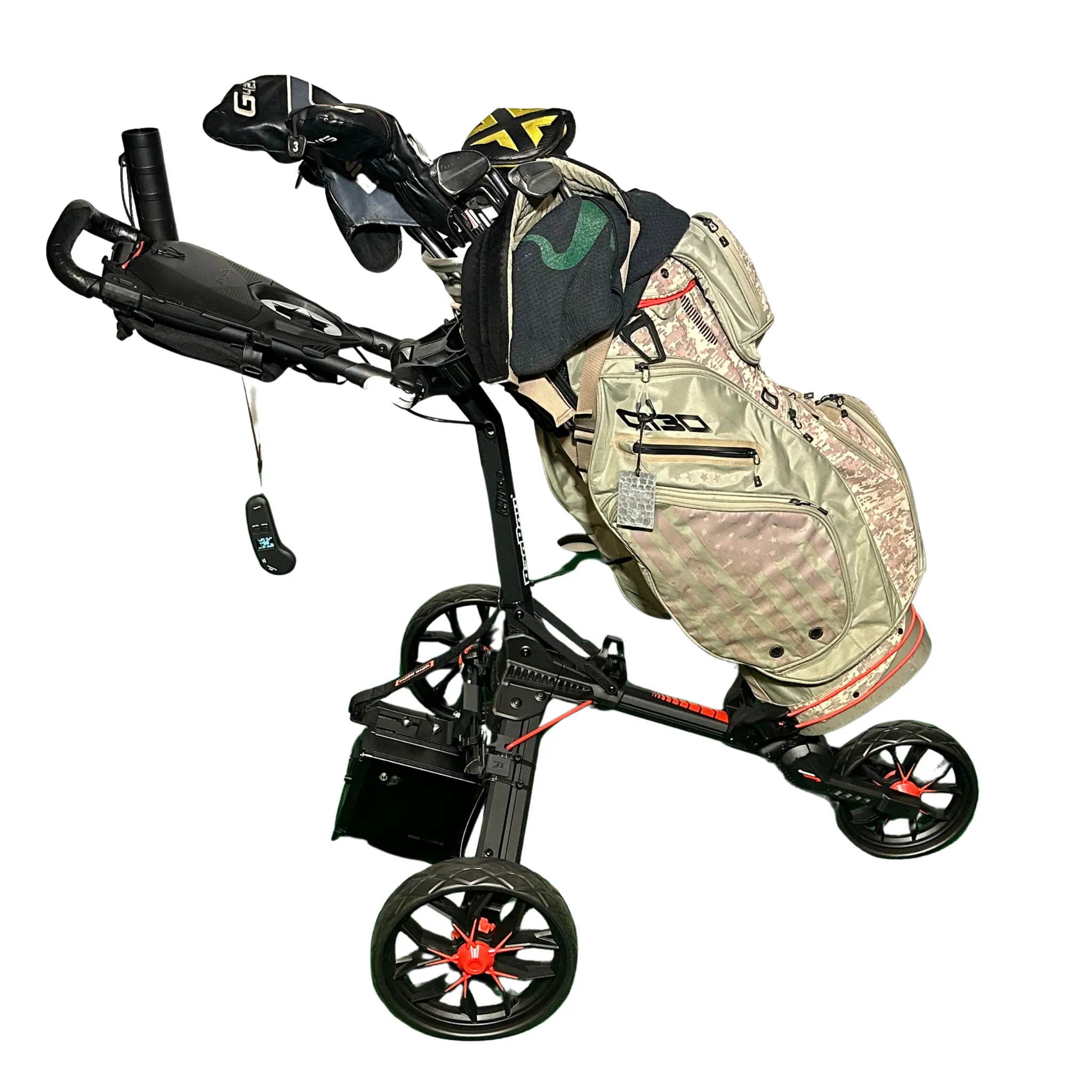 Caddie Wheel   Axglo V2 Golf Push Cart Bundle