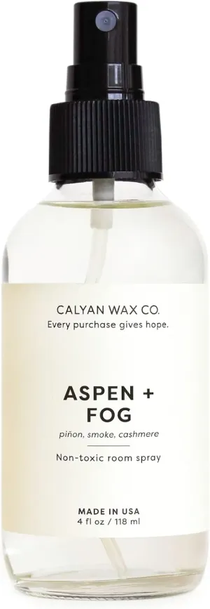 Calyan Wax Co. Non Toxic Room Spray, Aspen   Fog Air Freshener, Non Aerosol Natural Room Mist, Aromatherapy Spray with Essential Oils, 4fl oz