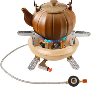 Camp Stove | 16000W Folding Hiking Stove - 5 Burners Camp Cooking Gear for Outdoor Travel Hiking Fishing Hunting Trekking Picnic Survival