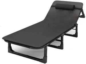Camping Beds for Adults, Cots For Sleeping with Mattress, Portable Foldable Cot, 30" Extra Wide Camping Cot, Supports 350 Lbs, with Pillow, Eye Mask, Cotton Pad,Outdoor Camp Beach Office Nap ( Color :